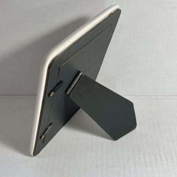 Vintage Ceramic Victorian Pink Flower Picture Photo Frame 4X5" Taiwan Ivory Rose - Picture 9 of 11